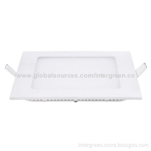 9W Ultra Slim Square LED Panel Downlight, 2835 SMD, CE, RoHS, FCC Marks, 3 Years Warranty